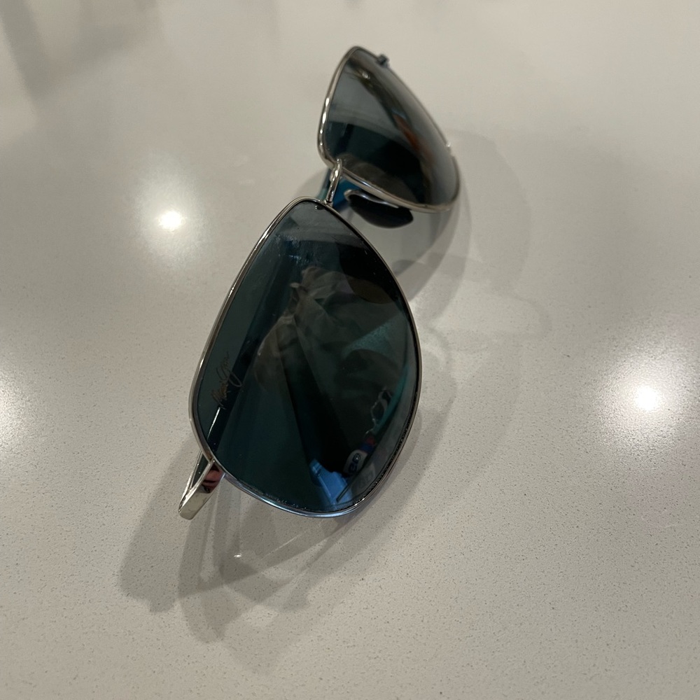 Maui Jim Sunglasses Silver/Blue Lense